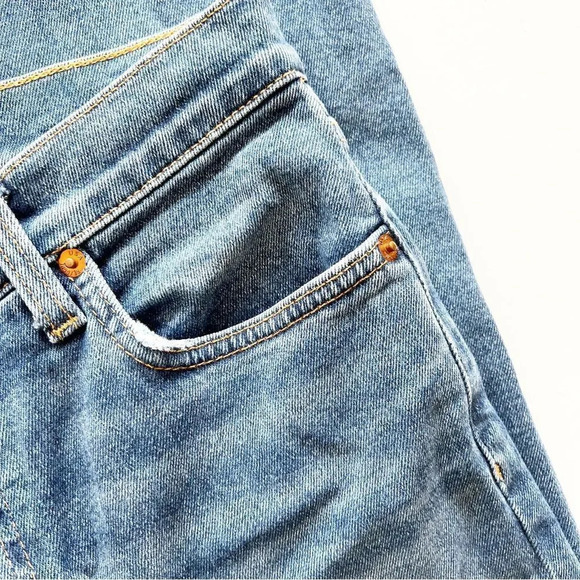 Re/Done Levi’s 70’s Stovepipe‎ Jeans Size 29 Worn True Indigo Straight Cropped - Picture 10 of 15